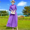 Party Dresses Summer Long Dress Office Lady Women Kort ärm Turn-Down Collar Evening Clothing Ankle-längd Bollklänning DZ1539