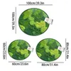 Carpets 3D Green Moss Round Rug Imitation Wool Anti-slip Soft Comfortable Living Room Bedroom Bedside Balcony Door Floor Mats Carpet