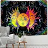 Tapestries Hippy Hippie Celestial Mandala Moon Sun Tapestry Wall Hanging Large Bohemian Cloth Decor
