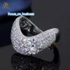 Luxury Hip Hop Jewelry Wavy Ring Wholesale 10K 14K 18K Gold VVS Diamond Moissanite Ring