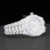 Montre de luxe en Moissanite glacée pour hommes, montre-bracelet Hip Hop, en acier inoxydable, buste vers le bas, prix de gros