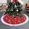 Tappeti 2024 Gonna per albero di Natale Fiocco di neve Tappetino Decorazione di scena Forniture Tappeto per ragazza