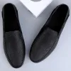 Slippers echte lederen mannen schoenen Casual formele heren Loafers moccasins merk Italiaanse ademende slip op mannelijke bootschoenmaat 46 47