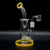 Glass Percolator Bong, Recycler Glass Dab Rigs With Quartz Banger, Color Percolator Glass Pipes, Borosilicate Glass Water Pipes, Glass Hookah, Smoking Accessaries