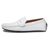 Casual Shoes High Quality Men's Geniue Leather Snake Pea Spring Summer Moccasin Loafers Plus Size