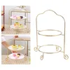 Tea Trays Retro Style Wide Application Classic Metal Cake Stand For Desserts And Pastries Made Display