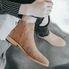 Stivali Nuovo autunno inverno da uomo caldo Scarpe in Inghilterra Trend casual caviglia con zip abito da sposa abito da sposa stivali Zapatillas hombre