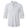 T-shirts pour hommes chemisiers décontractés chemises en lin en coton