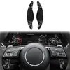 Fibra de carbono paddle shifters garfo para audi rs3/rs4/rs5/rs6/rs7 volante engrenagem paddle acessórios interiores