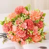 Dekorative Blumen 1 Blumenstrauß Vintage Seide Pfingstrose Hortensie Heimdekoration Zubehör Hochzeit Party Scrapbook Fake Pflanze Diy Pomps Artif