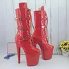 Dance Shoes 20CM/8inches PU Upper Modern Sexy Nightclub Pole High Heel Platform Women's Boots 063