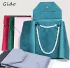 Sac de rangement de collier de perles en flanelle de soie, sac de rangement Portable multicolore pour collier de perles de Jade, emballage de pendentif de chaîne