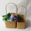 Panier cadeau tissé à la main avec algues 003L, panier à fleurs pour pique-nique en plein air, panier de rangement pour l'artisanat nordique