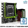 ZSUS X99 P4 Kit Set da placa -mãe com Intel LGA20113 Xeon E5 2640 V4 CPU DDR4 16GB 116GB 2133MHz RAM Memória NVME M2 SATA 240326