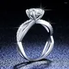 Küme Yüzükleri Lmnzb Kadın Lüks PT950 Platinum Gerçek 1 D Renk Elmas Moissanite Wedding Band Güzel Takı Aksesuarları