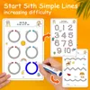 Educational Toy Children Montessori Drawing Toy Pen Control Training Color Shape Math Match Game Set Toddler Learning Activities