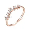 KUOLIT 750 18K 14K ROSE GOLD BUBBLE RING FÖR KVINNA SALITAIRE Matchande Wedding Diamond Band Engagement Christmas 240402