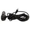 3,5meter 5V 2.1A Curved Mini USB Car Charger med 1 USB-port för bil DVR-kamera GPS-videoinspelare, Input DC 8V-36V