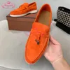 Casual Shoes Kid Suede Women Flat Lazy Slip-On Metal Loafers Lady Walk Men Summer Leather Flats Large Size 46