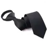 Bow Ties 2024 Men Suits Luxury Noble Line Tie For Wedding Party Formal Pre-tied Zipper Narrow Necktie