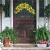 Dekoratif çiçekler dekorasyon ayçiçeği çelenk pencere duvar çelenk sonbahar için sonbahar ön yapay parti asılı kapı masaüstü süs