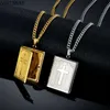 Jesus Cross Necklace Jewelry For Men Women 14k Yellow Gold Chain Male Photo Locket Style Jesus Crucifix Pendant Necklace