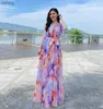 Urban Sexy Dresses Plus Size Bohemian Beach Sun Dress Flying Costume Chiffon Loose and Elegant Vestito Robe Womens Holiday Dance Dress Strap Y240402