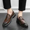 Casual Shoes Men's Slip On Business Dress Office Crocodile Leather Outdoor Mens Buckle Wedding Party Men Flats