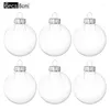 Décoration de fête 6pcs 6 / 8cm Ball de Noël Tree de Noël Balles transparentes Pendant Ornements suspendus pour la maison Noel DIY DÉCORNE ANNÉE CADE