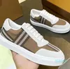 2024 Designer Shoe Women Sneaker Men Trainers Vintage Striped Trainer Fabric Cotton Canvas Shoes Black White Denim Check Rubber Sneaker