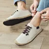 Casual Shoes Canvas Men Flat Footwear Breattable Lazy Cool Young Man Cloth Black Blue Plus Size KA1494
