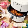 Luchtfriteuses 2024 Mooie 6 Qt Air Fry Pan met aanraking geactiveerd display Wit ijs Drew Barrymore Y240402