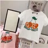 T-Shirts Kids Fashion Tshirts Luxury Designer T Shirt Tops Tees Boys Girls Red Cherries Embroidered Letter Cotton Short Sleeve Plove Dhpsi