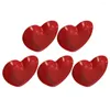 Sin sets 5 pc's Trade Hartvormige bord Serveer TrplateAy Platter Feestelijk Red Wedding Househ Ook de multifunctionele schotel