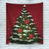 Tapestries Happy Christmas Tapestry Large Tree Wall Elk Snowman Hanging Bohemian Art Decor Filt Yoga Mat