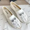 Luxe zomerstrand-casual schoenen Karl Lagerfield Vintage designer damesschoenen Espadrilles Vissersschoenen Dames- en herenmode Geborduurde stoffen pantoffels