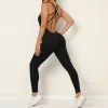 Outfit Yoga Jumpsuit Lycra Sport Overalls for Women 2023 Backless Workout Clothes for Women Gym Sets Womens Outfits Fiess Clothing