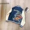 2024 Autumn Fashion Märke Fushen Riding The Wind and Waves Fishing Koi broderad jacka Baseball Coat