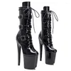 Dance Shoes 20CM/8inches PU Upper Modern Sexy Nightclub Pole High Heel Platform Women's Boots 063