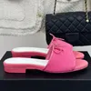 nuove donne arrivate pantofole dolci piatte designer di passerella aperte peep toe piatte con adorabili decorazioni con fiocco estate femminile fuori passeggiate vacanze spiaggia pantofole firmate