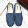 Casual Shoes 2024 Loafers Footwear Men Fashion Driving Moccasins For Mens Anti Slip Walking Man Gray Khaki Flats Shoe