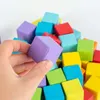 Blokken 64/16 stuks Houten Kubus Bouwsteen Ruimte Denken Wiskunde Speelgoed 3D Puzzel Wiskunde Leermiddelen Montessori Educatief Kinderen Speelgoed 240401