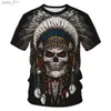 T-shirts décontractés pour hommes T-shirts Indian Motorcycle Racing 3D Print Tshirt Summer Comft