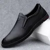 Sapatos casuais preto homens mocassins respirável macio homem de alta qualidade couro barco apartamentos masculino condução