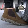 Buty męskie buty Safeey Stael palce bezpieczeństwa niezniszczalne trampki na zewnątrz odporne na przebicie zimę