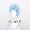 Wigs Grimmjow Jeagerjaques Wigs Cosplay Short Blue Synthetic Hair Anime Cosplay Wigs High Temperature Fiber