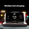 2024 carregador sem fio HUD Cabeça exibir suporte para celular titular GPS Navigation Speed Speed Projector Car Stand HUD Wireless Charger HUD