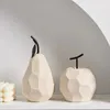 Nordic Sculpture Figurines For Interior Office Desk Accessories Home Decor Pear Apple Ceramic Decor Abstract Fruit Ornaments 240325