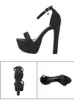 Top Summer Coarse Heel Waterproof Platform High Shoes Sandals Black Flip Flop Flops For Women Sandles Sandal Heels Ankle Strap Wedges 240228