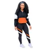 Kvinnors träningsdräkter Designer Tracksuit Grey Zipper Hoodie Topps Pants Women Two Piece Outfits Gradient Jogging Sportkläder Plus Size Women kläder